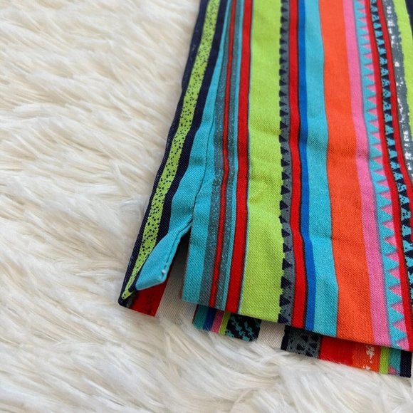 THree Dots Skort Womens Size 4 Multicolor Swing Y2K Stripe Pull On Skirt 13148 - Picture 5 of 11